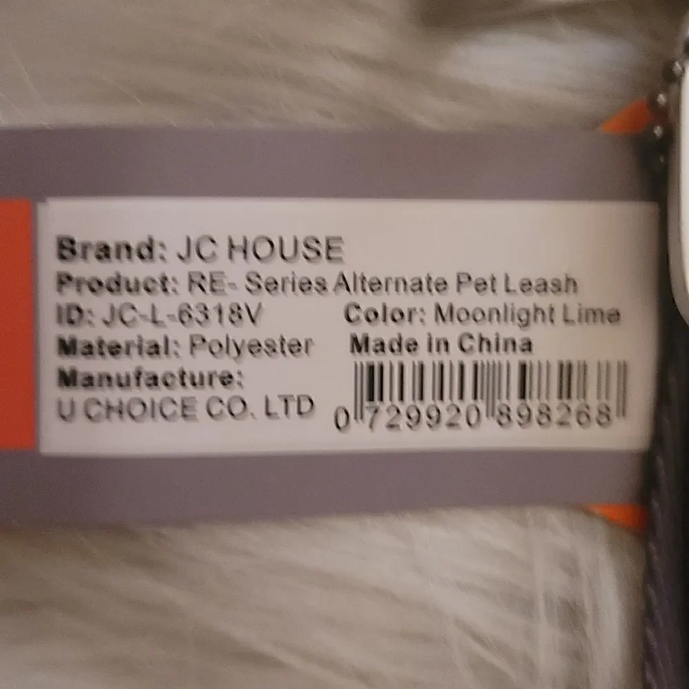 JC HOUSE Alkay Dog Leash Grey For Med/Large Dogs NWT